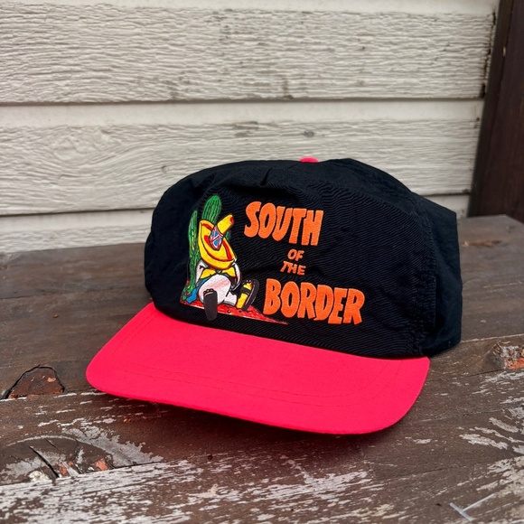 vintage SOUTH OF THE BORDER trucker hat Nylon snapback - Picture 1 of 5